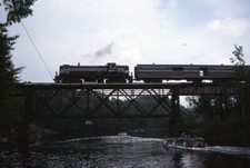NYC ADIRONDACK SCENIC Railroad Train Locomotive Original 2001 Photo Slide picture