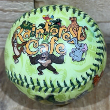 Vintage Rainforest Cafe Souvenir Collectable Baseball, Lime Green, Wild Bunch picture