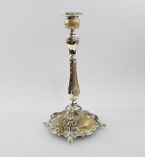 Vintage Candlestick Silver Enamel Crystal Accents Butterfly 11