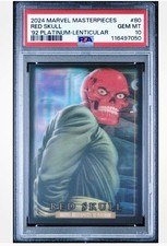 2024 MARVEL MASTERPIECES #80 RED SKULL PSA 10 Lenticular 92’ Platinum picture
