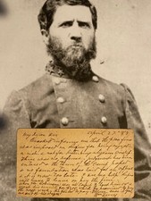 RARE 1883 Postal Card written and Signed by Confederate General William Terry picture