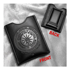 IBEW Slim Black leather wallet with magnetic money clip picture