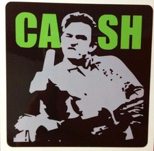 2-  JOHNNY CASH  RAT FINK HOT ROD BIKER MOTORCYCLES  STICKERS 4 in. picture
