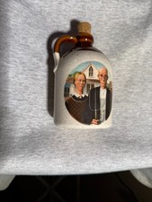 Vintage Glazed Ceramic Jug, American Gothic, Pottery 5¼ inch Tall. No cracks picture