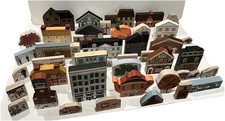 Lot of 45 Cat’s Meow Village Pieces  Buildings & Figures, Some Signed/Dated picture