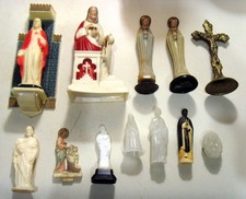 1940s-1950s antique heartland plastic religious catholic Saints icon Lot EL1120 picture