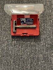 Vintage Gillette Super Speed Razor A3 With Blades In Case Scratches No Cracks picture