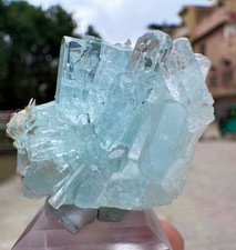 140 Carats Aquamarine Crystal Cluster With Muscovite Specimen@ Mineral Specimens picture