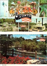 2~4X6 Postcards Nashville TN Tennessee OPRYLAND AMUSEMENT PARK Log~Sky~Raft Ride picture