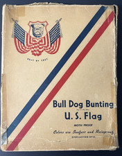 Vintage Bulldog Bunting 48 Star US Flag American 3' x 5' NOS Original Package picture