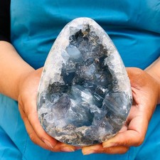 4.22LB Top natural blue crystal cave quartz crystal cave mineral specimen 4552 picture