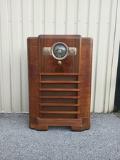 1940 Antique Zenith Art Deco Walnut 10s464 Vacuum Tube Console Radio Works picture