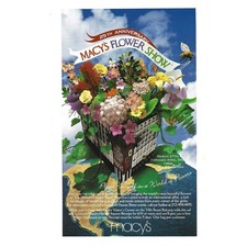 Macy's Flower Show 25th Anniversary World of Flowers 1990s  Vintage Print Ad picture