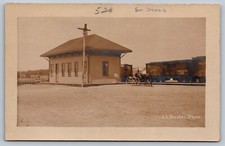 c1905 RPPC RAILROAD STATION FREIGHT CARS SOUTH DENNIS CAPE COD MA. by Baxter picture
