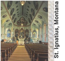 ST. IGNATIUS MISSION INTERIOR Montana Vintage Postcard National Historic Sight picture