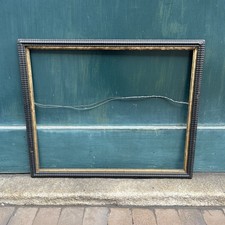 Antique Dutch Ripple Picture Frame Ebonized Black Gold 30 1/2 in x 25 1/8 in picture