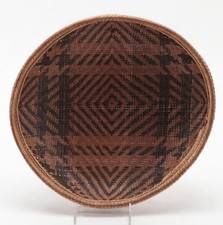 Antique South American Geometric Woven Basket/Tray, Colombia picture
