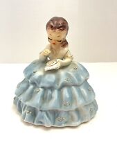 RARE 1950’s Josef Originals ~ Cindy ~ Sewing Girl in Pale Blue Dress picture
