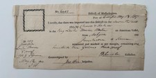 1807 U.S. Customs Import Certificate – Port of Duxbury, Massachusetts – Antigua picture