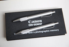 Vintage Canon Film Camera Promo Pen Mechanical Pencil Set w/ case Promotional picture