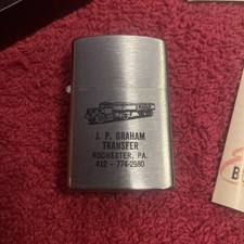 Vintage 1940s Windette LIGHTER With J.P. Graham Transfer Advertising Trucking picture