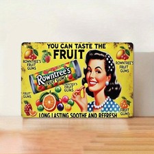 Vintage Rowntree'S Fruit Gums Tin Metal Signs Home Décor 8x12 picture