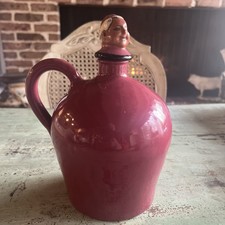 Decanter Jug With Monk's Head Stopper 9” Tall picture