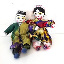 TWO HAND MADE TRADITIONAL  UZBEK CLOTH DOLLS FROM SAMARKAND picture