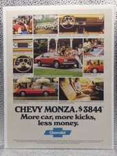 Vintage Chevy Monza Chevrolet Hatchback Car 1979 Print Advertising Full Page Ad picture