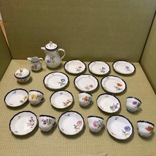 Meissen Demitasse Espresso 6 Cups Pot Plate Full set Cobalt blue Sword Mark Rare picture