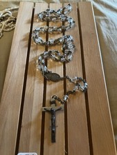 Vintage AFCO sterling/crystal Catholic Rosary Heirloom Quality  picture