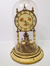 Kundo 400 Day Anniversary Torsion Clock Glass Dome Gold Not Tested picture