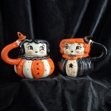 2 Whimsical Johanna Parker Witch Halloween Mugs 2026 Transpac Mug picture