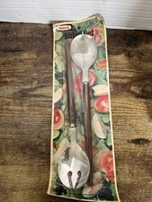 Nevco Set Wood Handle Stainless Japan Mid Century Modern Vintage Ne picture