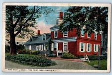 c1916 Camden New Jersey Vintage Postcard Pyne Point Library Park Building Posted picture