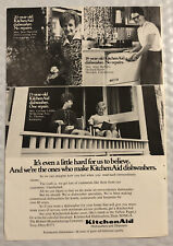 Vintage 1969 KitchenAid Dishwashers Original Full Page Print Ad - Hard For Us picture