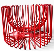 Vintage Ikea Trådig Fruit Basket – Ehlen Johansson Red Wire Bowl 1990s picture