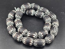 vintage ventian style african chevron beads 18mm beutifull beads picture