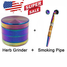 3.5 Inch Metallic Rainbow Multicolor Metal Tobacco Smoking Spoon Pipe Hookah picture