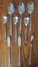 NEW Lot 9 Grace Andante 6 Sugar + Soup Spoons + 3 Butter Knives Stainless Japan picture