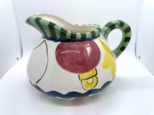 VICKI CARROLL Tis The Season Santa Ornaments Christmas Pitcher Handpainted picture