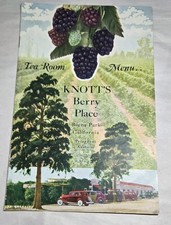 Vtg 1940s Knott's Berry Place Tea Room Menu Farm & History Booklet picture