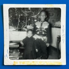 1957 African American Family Christmas Vintage B&W picture
