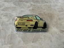 PORSCHE OFFICIAL 911 996 GT2 PRESS INTRO LAPEL PIN DETROIT AUTOSHOW 2001 USA picture