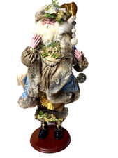 Mark Roberts 24” Vintage Christmas Time Santa on Wood  Base  Excellent Condition picture