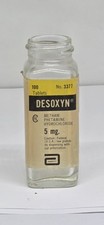 Vintage Abbott Laboratories Desoxyn Empty Glass Medicine Bottle picture