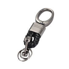 Creative Horseshoe Buckle Braided Faux Leather Men's Keychain Key Ring Gift 14 picture