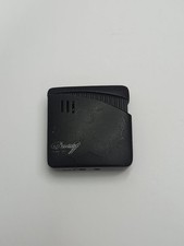 Vintage Davidoff Black Gas Lighter Textured Hexagon Pattern - Working Condition picture