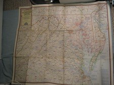 VINTAGE ROUND ABOUT THE NATION'S CAPITAL MAP National Geographic April 1956  picture