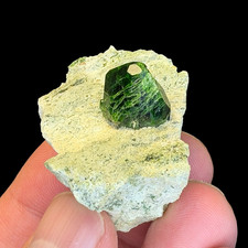 Natural Demantoid Garnet Crystal Cluster on Matrix, Andradite Mineral Specimen picture